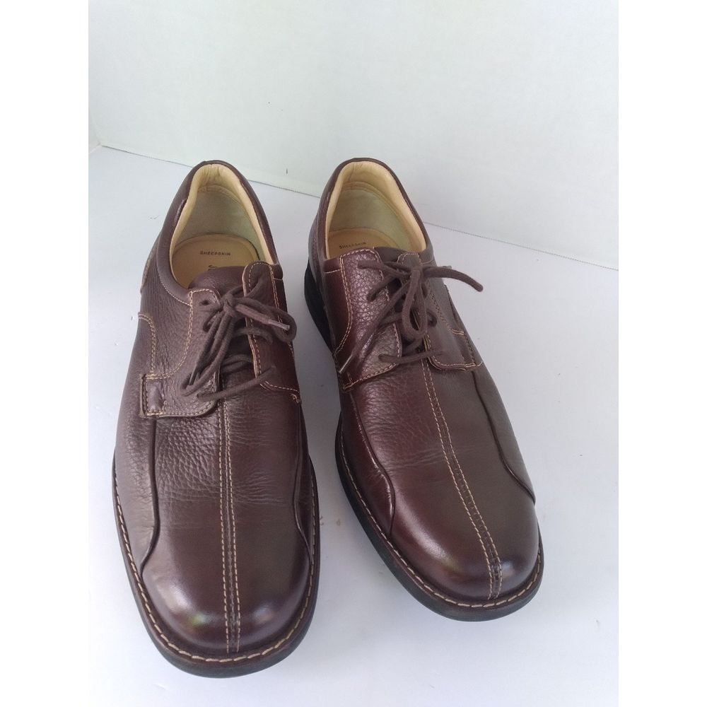 Leather Dress Shoes Brown Lace Up Comfort Casual Walking Oxfords